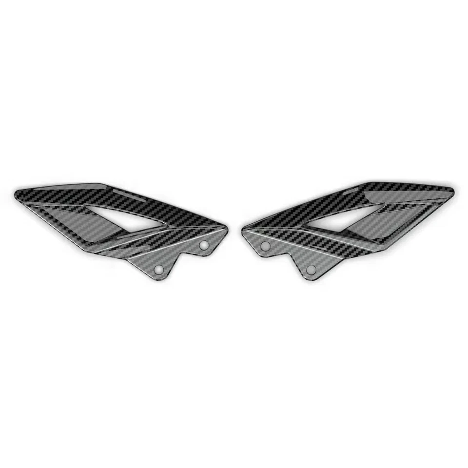 Protectores de placas de talón de fibra de carbono para Triumph Street Triple 765/R/RS 2016-2024 Foto 2 de 4