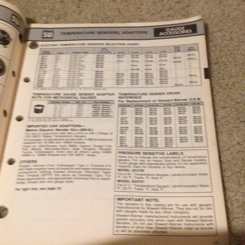 Stewart Warner Instrument Catalog Date 1978 USED - Picture 4 of 10
