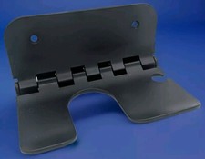 Mounted Hair Dryer Rack With Cord Holder, Lightweight, Sleek, Black, Folds Up