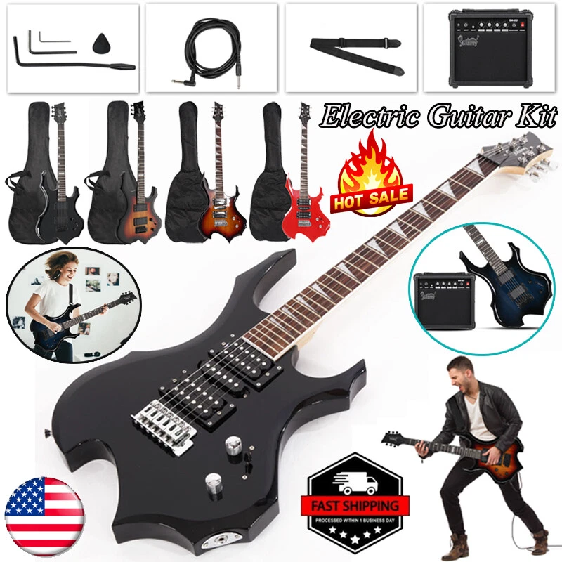 Glarry burning fire electric guitar deals