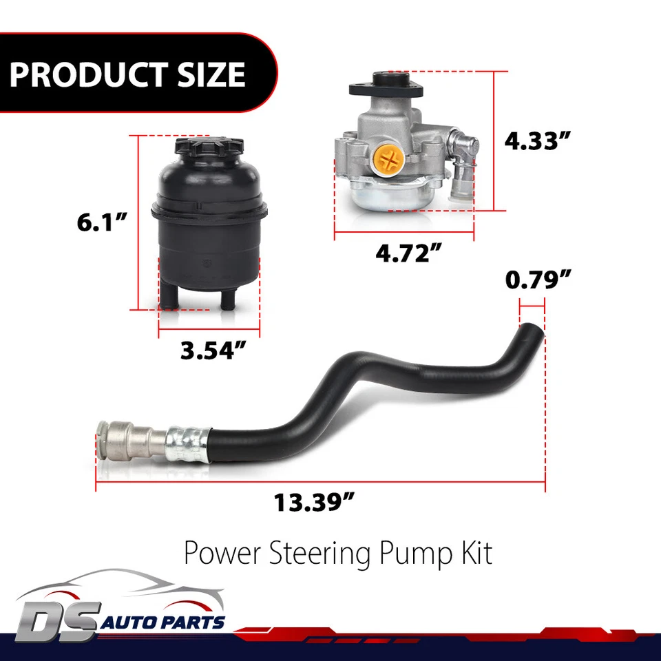 Fit For 2001-2005 BMW E46 320i 323i 325i 328Ci 328i 330i Power Steering Pump Kit Foto 3 de 4