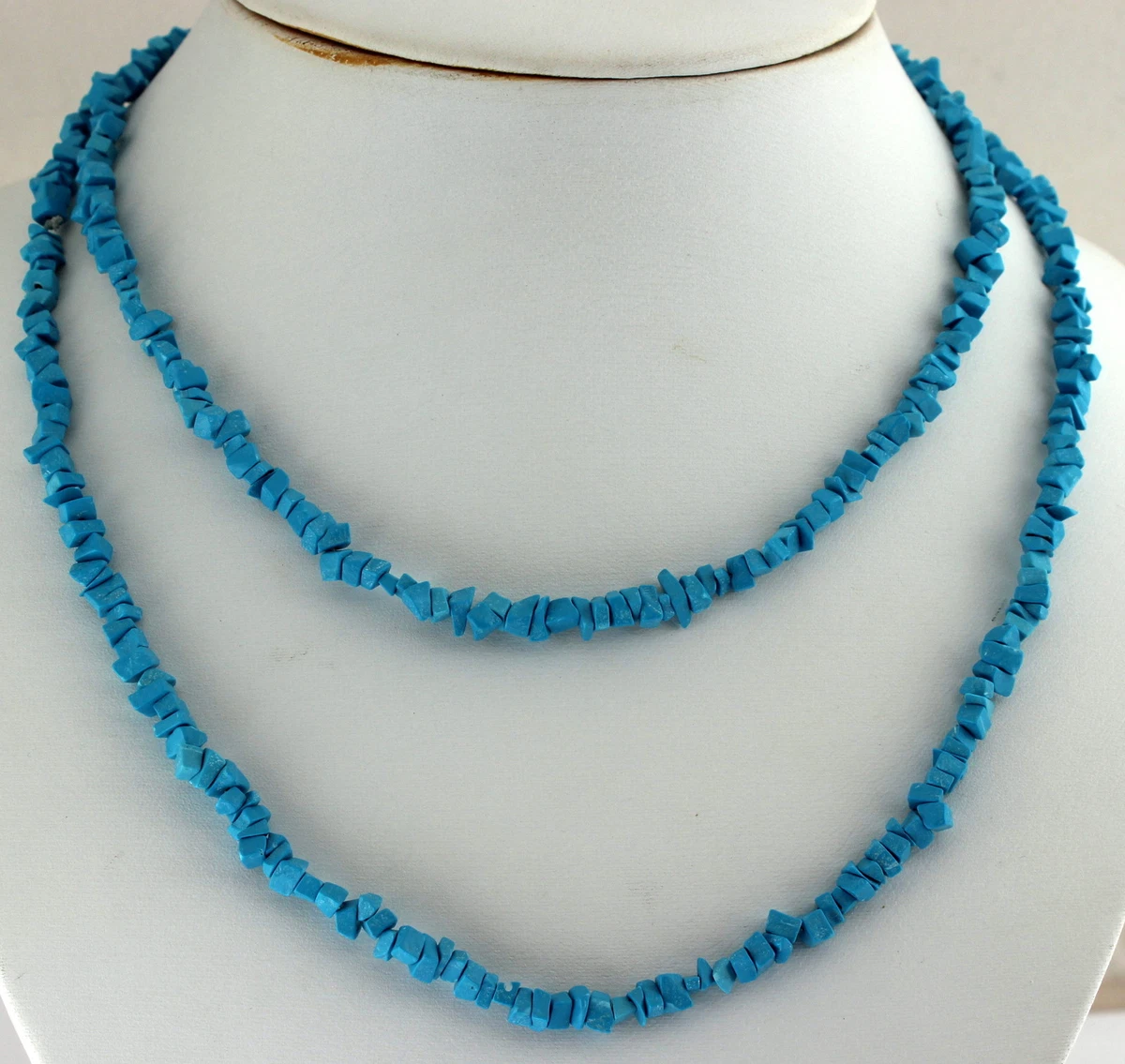 Philip Jones Collana con mini perline turchese sintetico