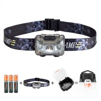Airsson Led Head Torch Headlamp Flashlight With 5 Modes, 3 Aaa Batteries And - Airsson Led Head Torch Headlamp Flashlight With 5 Modes, 3 Aaa Batteries And -