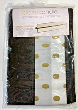 CLOSET CANDIE UNDER THE BED STORAGE BAG BLACK WHITE GOLD DOTS  39.4 X17.7X6 NIP
