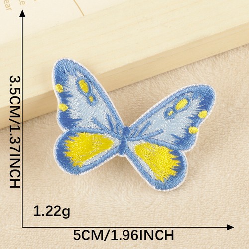 10PCS Self Adhesive Butterfly Patches Embroidery Butterfly Applique Sew on Patch - Picture 17 of 31