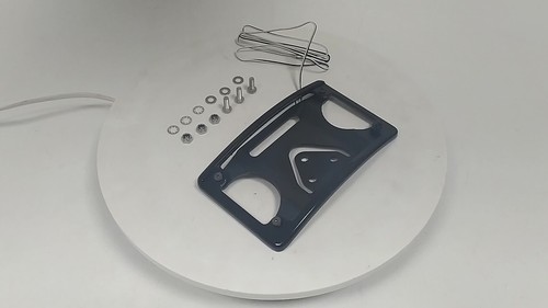 Black Curved Laydown License Plate Bracket LED Frame For Harley 3 Hole Mount - Video 1 of 1