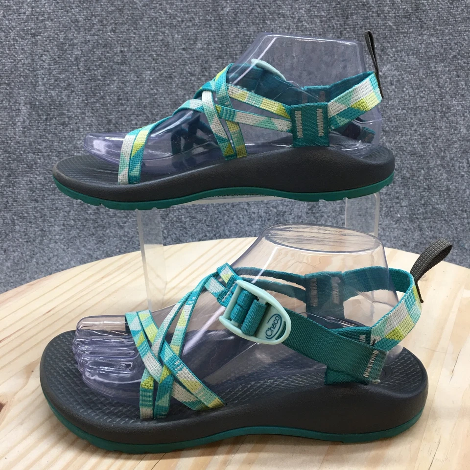 Sandalia Chaco Juvenil 6Y Verde ZX1 Ecotread Tirantes Punta Abierta Informal Comodidad J180028 Foto 2 de 4