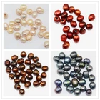 Bigger Hole is 2mm Natural Freshwater Pearl 10-12mm Loose Gemstone Beads 10pcs