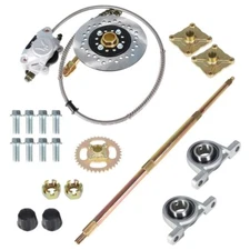 Go Kart ATV Live Rear Axle Kit + Brake Assembly +Sprocket Hub Drift Trike 32"