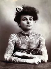 3401.Tattoo Lady Maud Wagner POSTER.Home Room lnk Art wall.Shop decoration