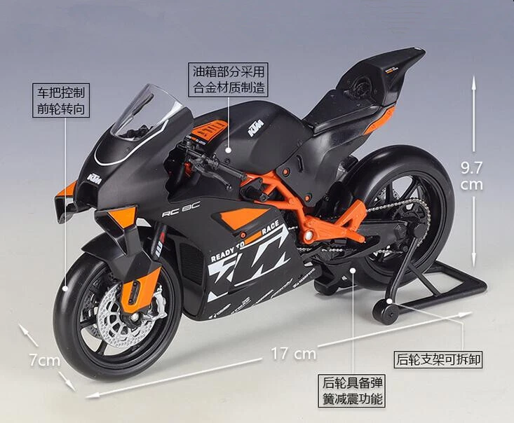 Free Shipping Welly 1:12 KTM RC8C Motorcycle Model Bike New in Box - Image 3 of 4