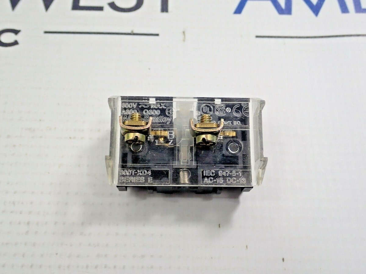 ALLEN BRADLEY 800T-XD4 CONTACT BLOCK SERIES E | eBay