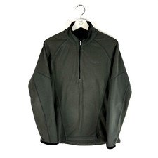 MUSTO Zara Phillips Womens Fleece Green UK 14 Long Sleeve Half Zip Khaki ZP176