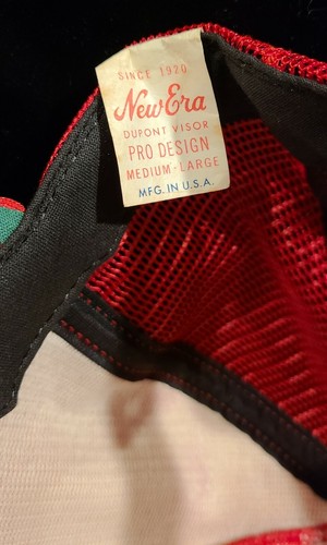 Vintage RARE McDONALDS NEW ERA Mesh Trucker Snapback Hat Cap Red Made In USA  - Bild 8 von 8