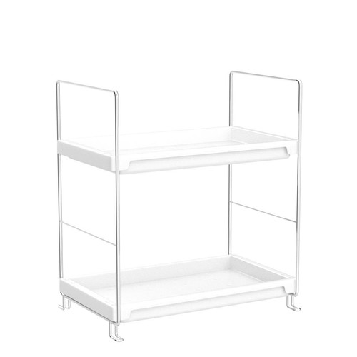 2-Tier Bathroom Countertop Organizer Tool-Less Installation Makeup Shelf Storage - Picture 5 of 7