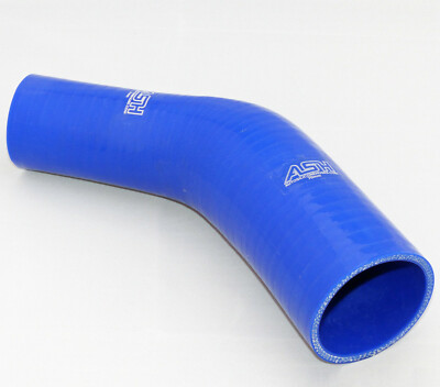 45° Grad, Reduzierbogen, 80mm > 70mm, Reduzierung, Silikonschlauch - BLAU