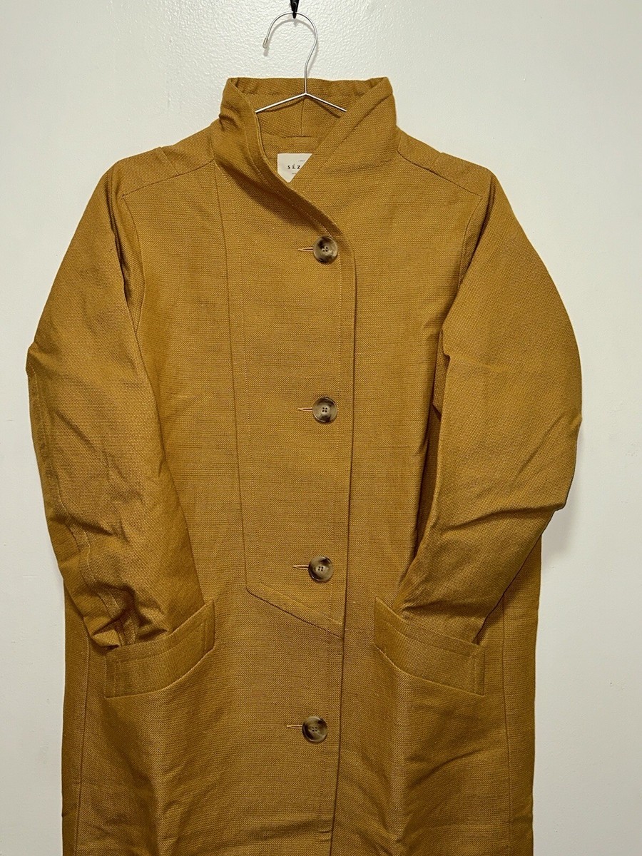 SEZANE ARSÈNE COAT OCHRE SIZE 40 US 8 | eBay