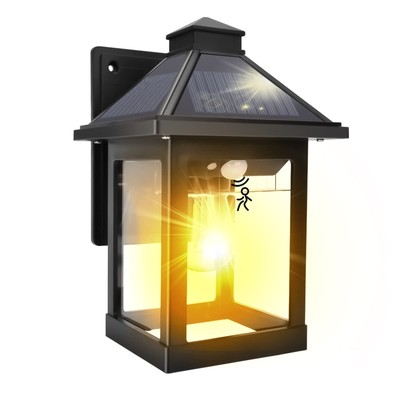 Nodfens Solar Wall Lanterns Outdoor with 3 Modes, Wireless Dusk to Dawn Motio...