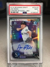 2016 Bowman Chrome Autograph Refractor 278/499 Joe Rizzo #CDAJR - PSA 9