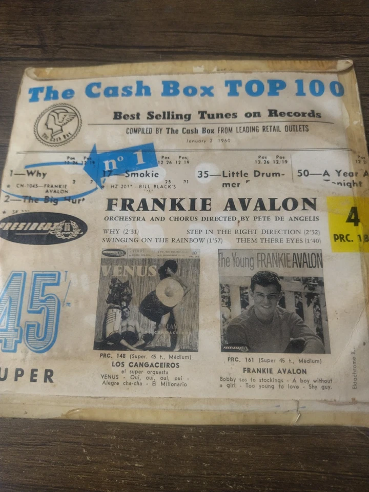 Frankie Avalon . Why . 45 Tours EP . Président France - Photo 2/2