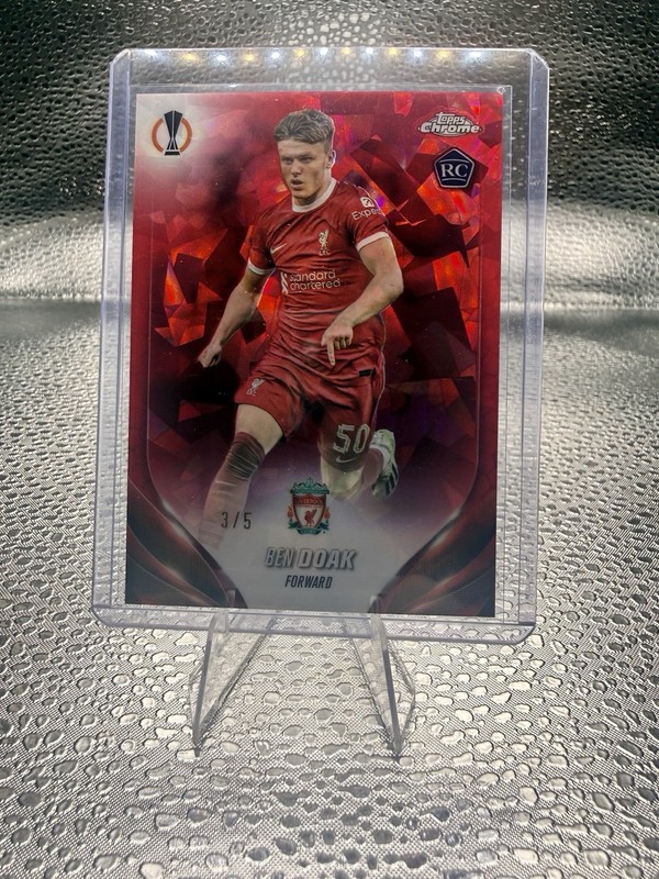 2023-24 Topps Chrome Sapphire UEFA Ben Doak #177 Rookie Red /5 Color Match 🔥