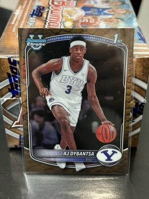 Bowman Chrome U Basketball AJ Dybantsa Reptile Gold 1st Bowman