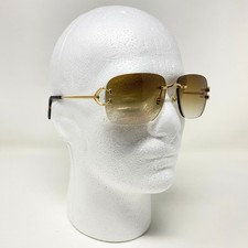 Piccadilly C Decor Cartier Sunglasses Brown Lens Gold Frame In Good Condition