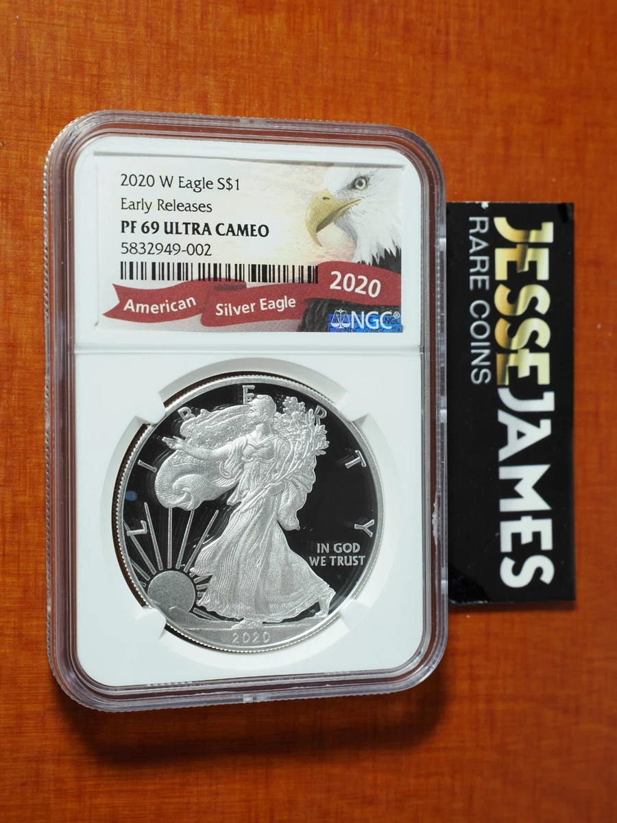 トランプラベル2020 年アメリカ イーグル$1銀貨 PR69DCAM American Eagle PR 69 Graded 2020 Silver Bullion Coins for sale | eBay