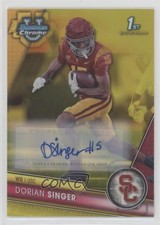2023 Bowman U Chrome Prospect Yellow Refractor 19/75 Dorian Singer #146 Auto nd3