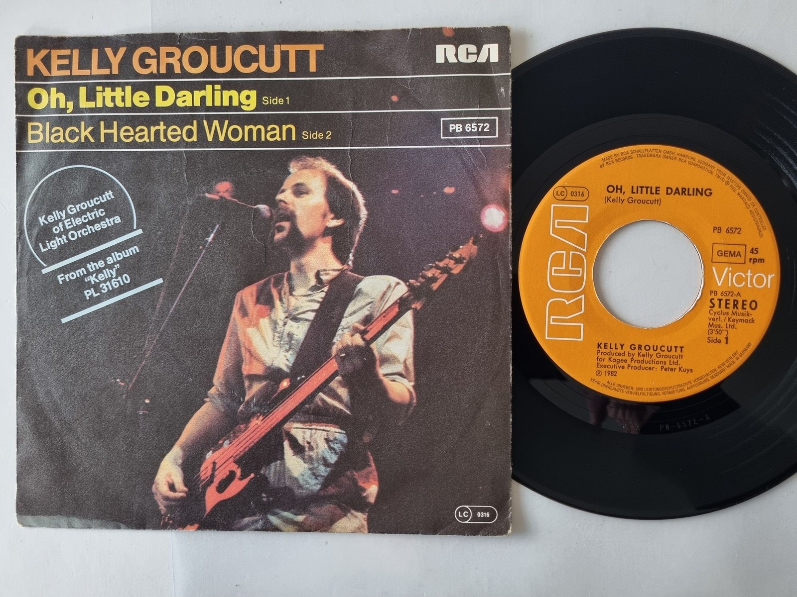 Kelly Groucutt - Oh, Little Darling 7'' Vinyl Germany/ Electric Light Orchestra