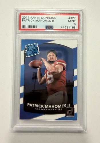 Panini Donruss 2017 Patrick Mahomes II #327 Rated Rookie RC PSA 9 Nice Card!