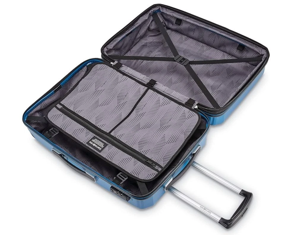 SAMSONITE WINFIELD 3 DLX HARDSIDE LUGGAGE SPINNERS 3 PIECE 20/25/28 Blue/Navy - Image 4 of 4