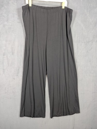 Bob Mackie Wearable Art Hose weites Bein schwarz Pull On Damen 2XL Stretch