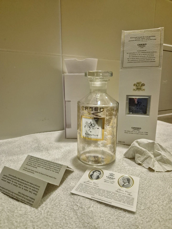 100% ORIGINAL Empty (LEER) Creed Aventus Schüttflakon 500ml (2022 Batch)