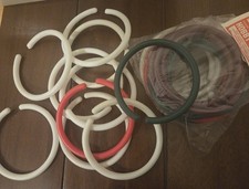 Round Plastic 4" Hoops for craft Multicolor 22 pieces