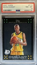 Kevin Durant 2007-08 Topps Black Border Rookie Card #112 PSA 8 Sonics. rookie card picture