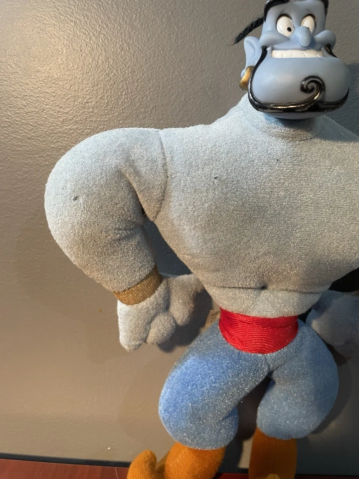Disney Aladdin Años 90 Genio Peluche Vinilo Cabeza Aplausos 11” Foto 4 de 4