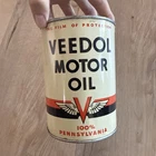 Vintage Veedol Motor Oil 1 Quart Can 1940s-50s Flying V Petroliana Sign