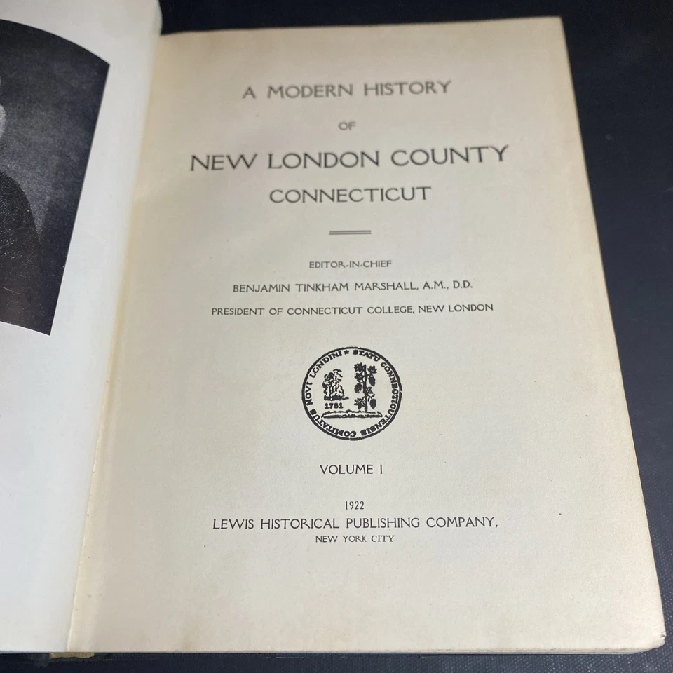 Modern History of New London County Connecticut 1922  Volume 1 / FHB Foto 2 de 4