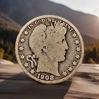 1908 O BARBER HALF DOLLAR - US COLLECTIBLE COIN 90% SILVER