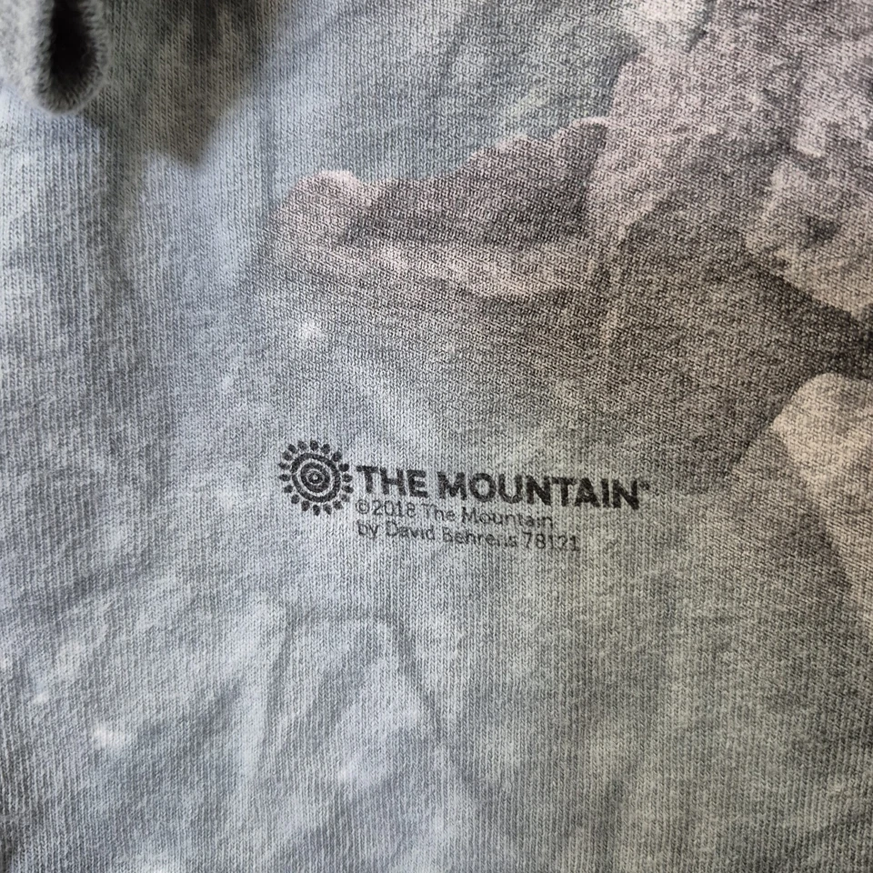 The Mountain T Shirt Mens Small Green Cotton Moose Nature Graphic Tie Dye Maine - Image 3 of 4