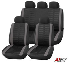 Grau Schwarz Auto Sitzbezüge Weicher Stoff Full Set Für Ford Focus Mondeo Fiesta