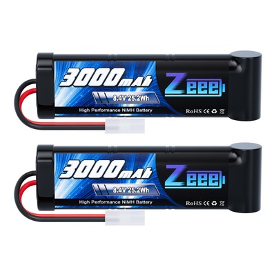 8.4V 3000mAh NiMH Battery High Power RC Battery with Tamiya Plug for RC Car L...