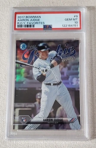 AARON JUDGE 2017 BOWMAN ROOKIE OF THE YEAR FAVORITES #ROYF-9 PSA 10 GEM MINT 🔥A
