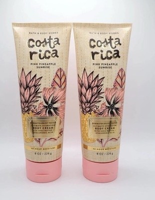 Lot Of 2 - Bath & Body Works Pink Pineapple Sunrise Ultimate  Body Cream 8 ozNEW
