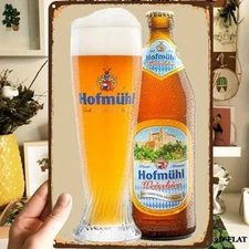 Hofmühl Weissbier Authentic Bavarian Style Wheat Beer Tin Metal Signs Home Décor
