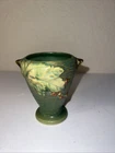 1940s roseville pottery Vase Bushberry Pattern In Blue 4.25" 28-4