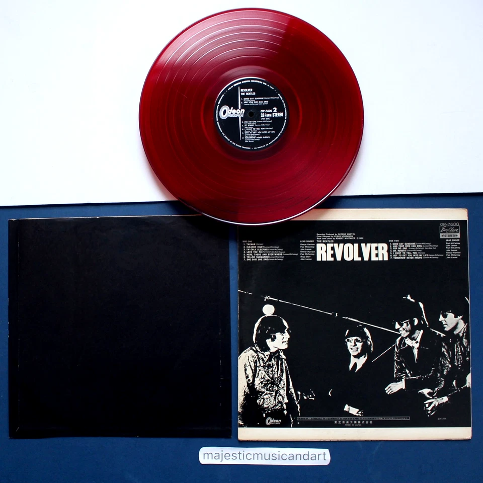 ORIGINAL 1966 RED VINYL THE BEATLES REVOLVER LP ODEON RARE - Image 4 of 4