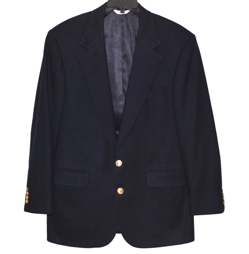 RALPH LAUREN Polo University Club Navy Blue Wool Two Button Blazer Size 44 - Picture 2 of 9