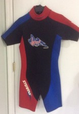 WET SUIT FOR WATER ACTIVITIES BLACK/BLUE/RED Stearns Viper Size Adult M EUC